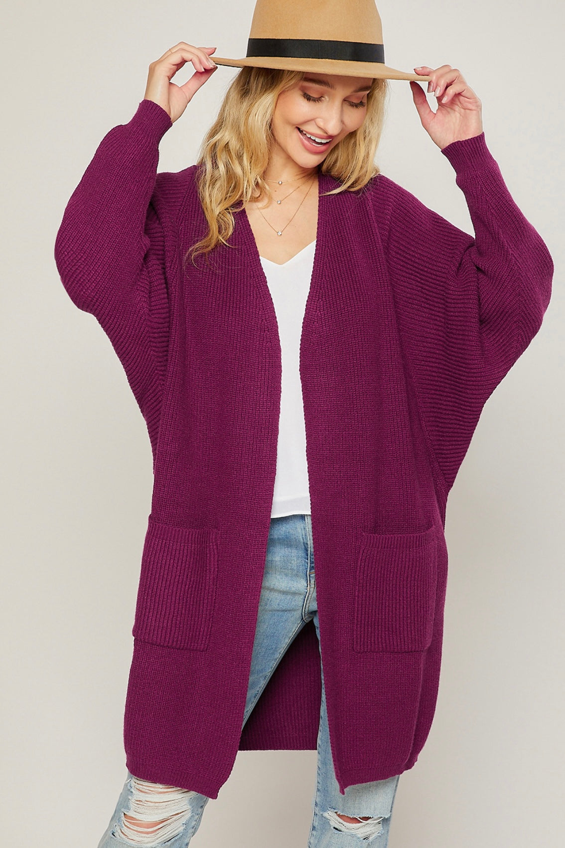 Plum Cardigan