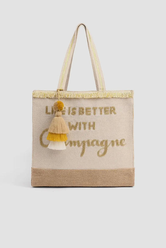 America and Beyond Champagne Forever Tote