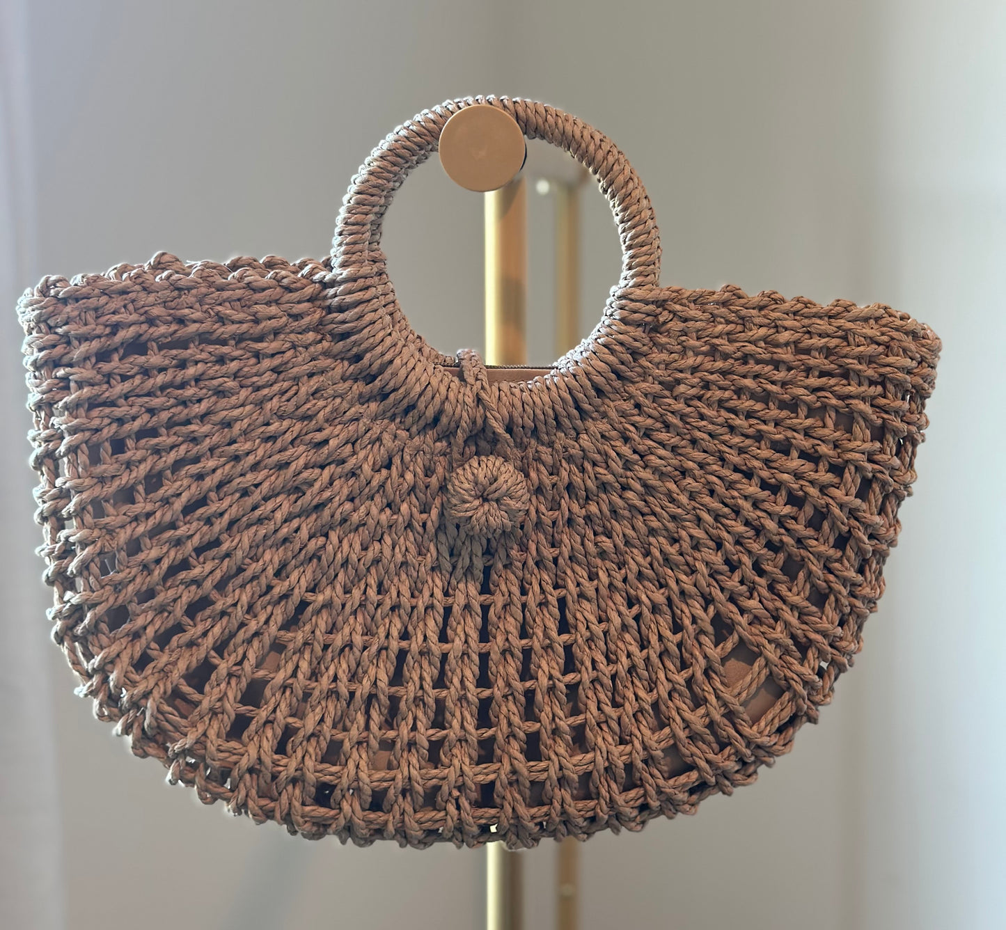 Half Round Woven Bag