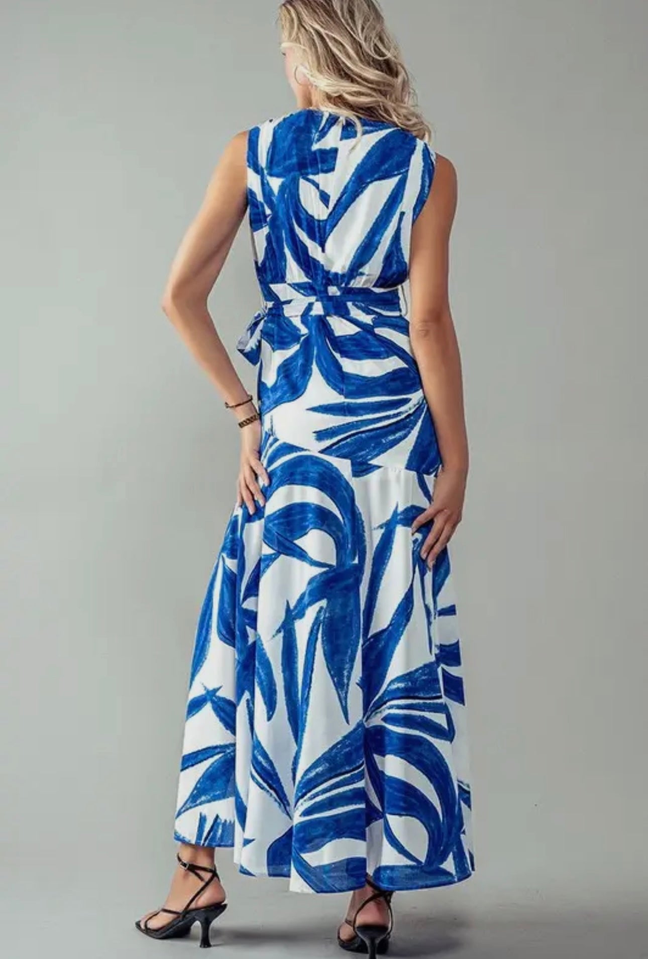 Nordic Blossom Maxi Dress